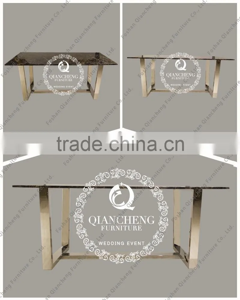 2017 stainless steel dining table designs foshan shunde furniture