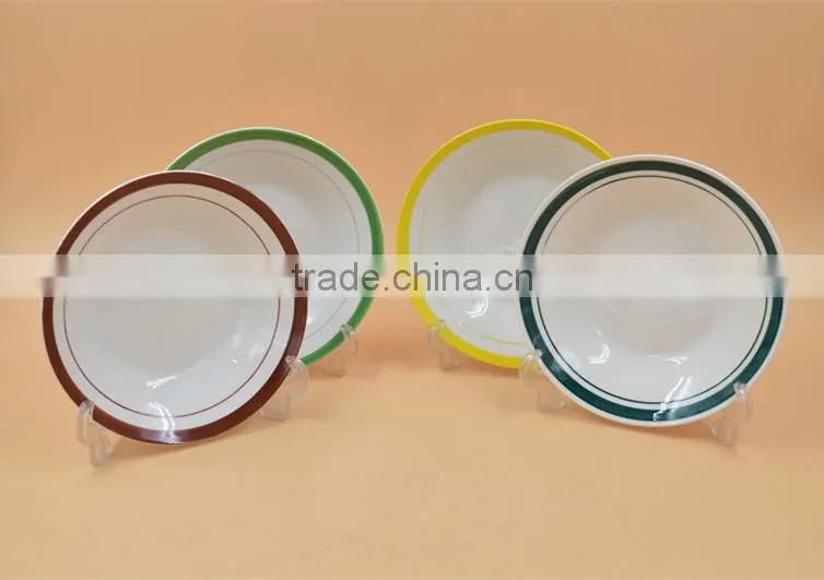 gold rim bone china dinner plate