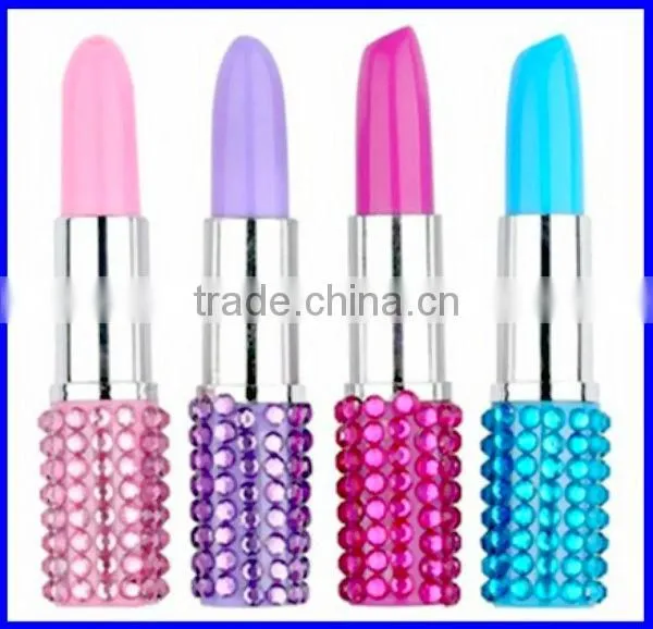 Gift Stationery lipstick point pen with diamond