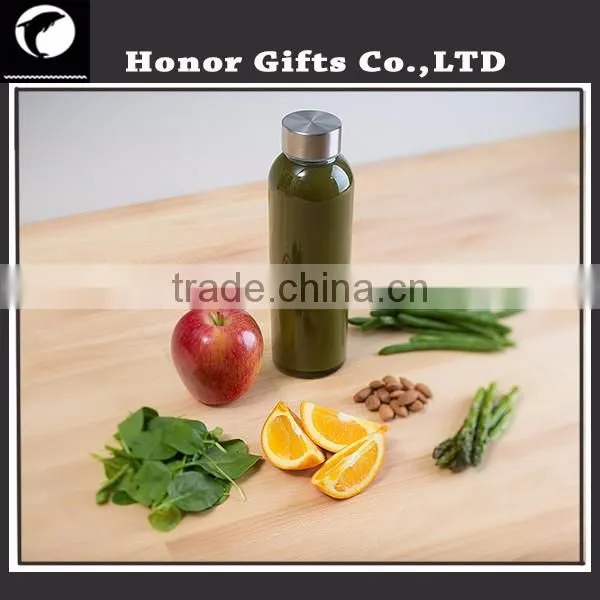 Factory Price Logo Custom Colorful Sleeves Wholesale Glass Water Bottle