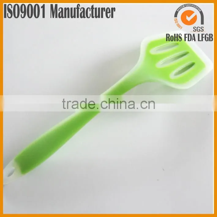 flexible Silicone Slotted Turner Spatula for 2016 new design