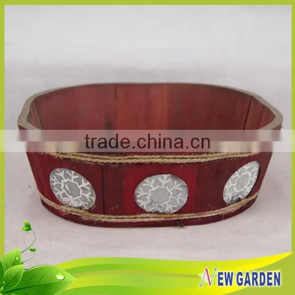 Cheap New Alibaba Garden Decor Customizable Wooden Barrel Planter