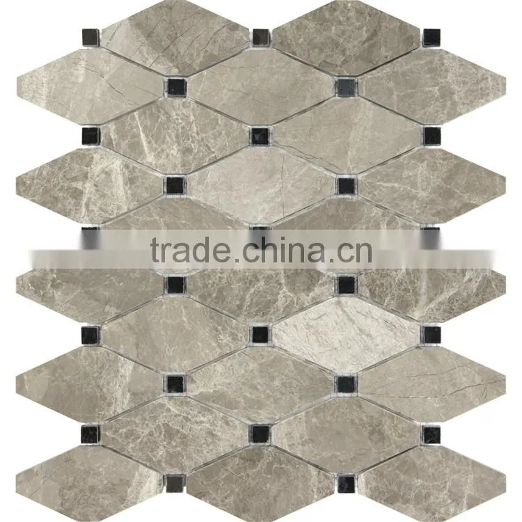 MM-CV225 Super quality indoor design natural stone rhombus marble mosaics tiles