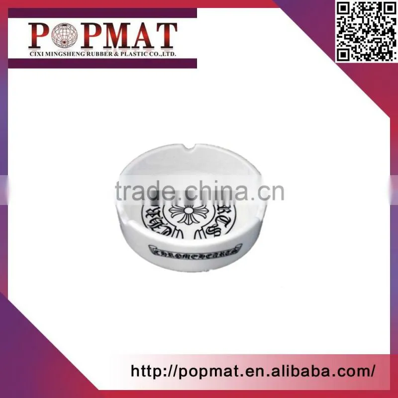 Round shape white/black color ceramic astray