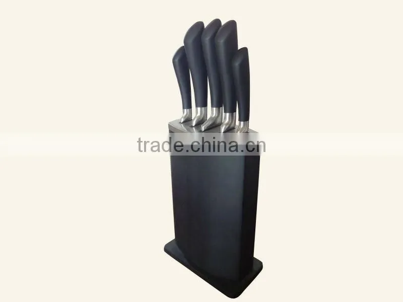 5 pieces stainless steel chef knife set with wooden block