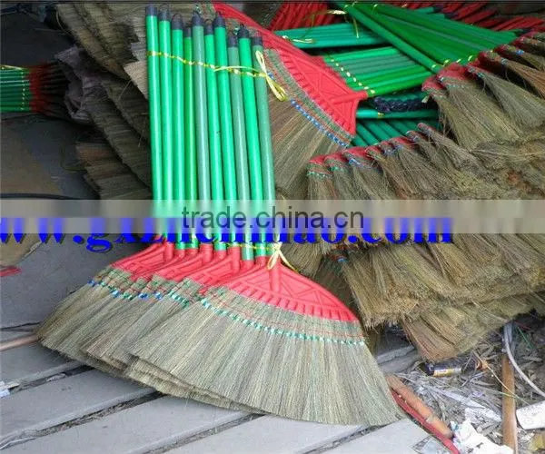Flower Grass Hand Broom with PVC Coated Handle and Dustpan