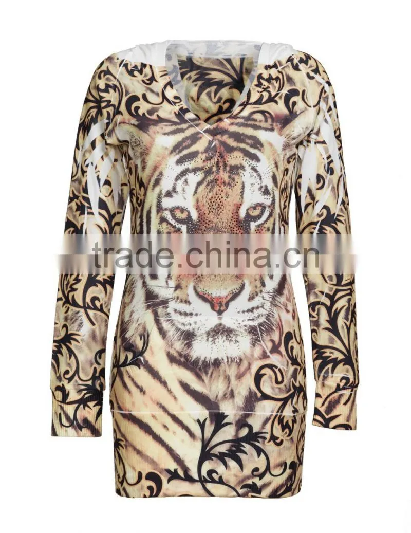 animal print 2015 lady top,women top,top