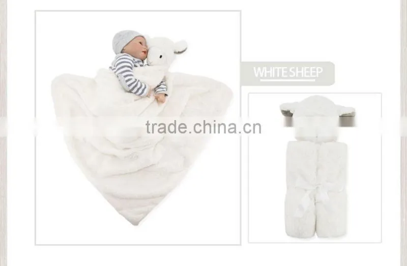 Best Sell Baby Product Soft Coral Fleece Push Sheep Toy Thick Baby Heated Blanket