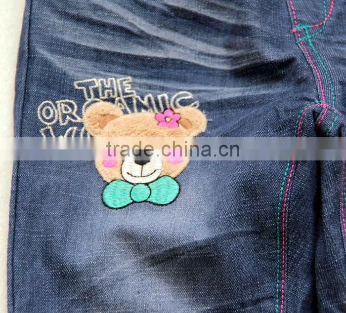 Hot-selling latest blue Cotton tight jeans for baby girls