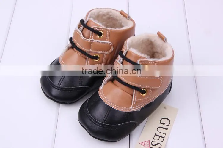 2014 wholesae Baby toddler shoes baby winter boots infant boys leather boots