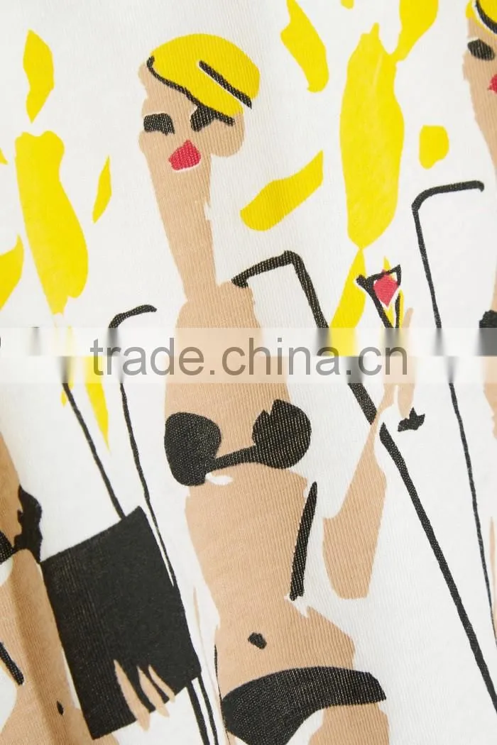 Latest design bulk t shirt printing with beach girls