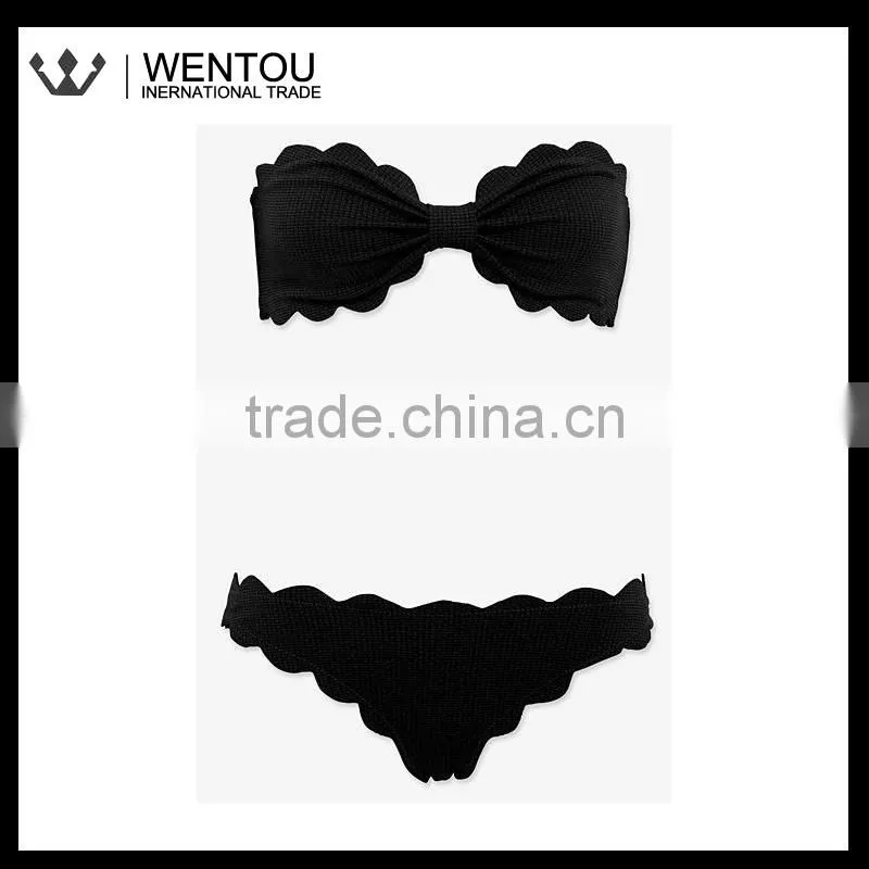 Personalized Scalloped Bandeau Bikini