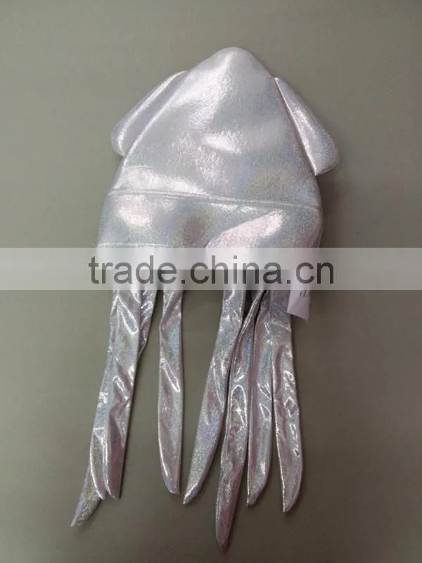 EN71 wholesale silver knitted fabrics cute octopus carnival knitting animal hat for sales