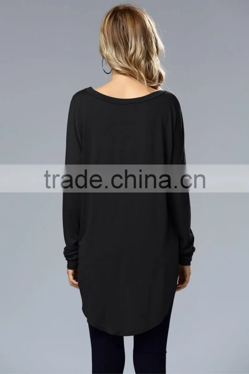 Factory direct soft long sleeve large size old fashion blouse for wholesale 2017