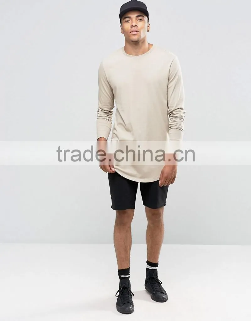 Guangzhou Shandao Factory Manufacture wholesale Price High Quality 180g 100% Cotton Short Sleeve O-Neck Longline Men's T Shirt