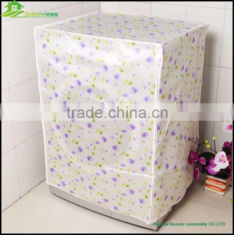Washing machine fabric cover Water proof washing protective cover thick plastic with flannel in middle cover