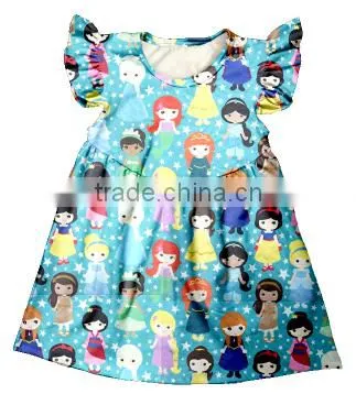 Lace fold cute and charming flowers cool ventilated girl striped T-shirt unique kids frock designs pictures