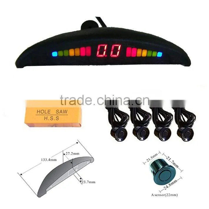 4 STEP LED Display car wreless parking sensor backup radar 4 sensors