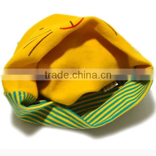cute cartoon cat 100%cotton baby children hat