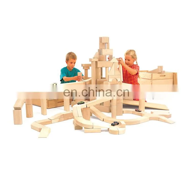 Early Educational Kids Learning Wooden Montessori Building Blocks set