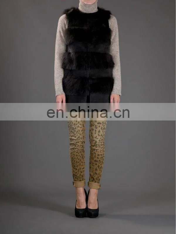 Fox Fur And Rabbit Fur Vest Coat New Fashion Women's Fox Fur Gilet STY.NO.3119
