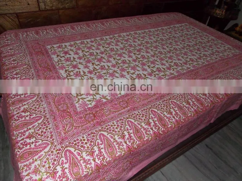 Indian Handmade Cotton Bedspread/Ethnic Cutwork Designer Double Bed Size Bedspreads/Sophisticated Cut Work Bedsheet