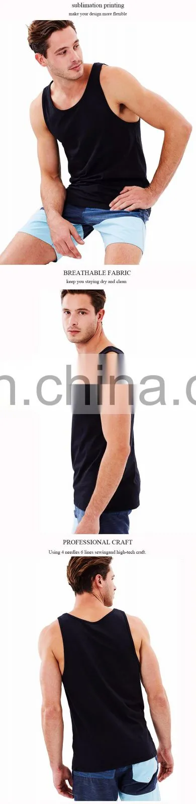 summer burnout drop armhole 95% cotton 5% plain spandex stringer mens blank custom tank top men gym