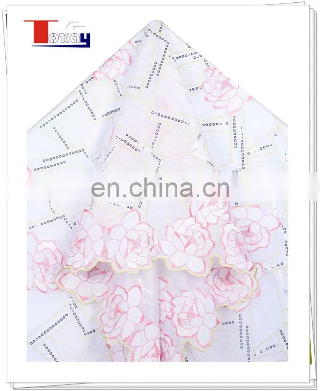 Fashionable african organza lace fabric for women