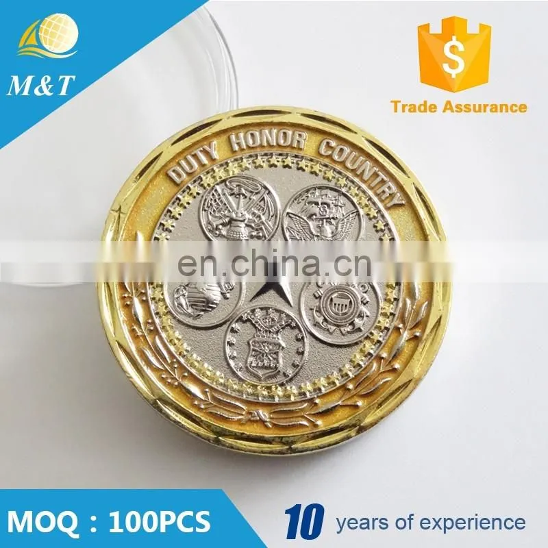 Manufactory production custom gold and silver metal coins