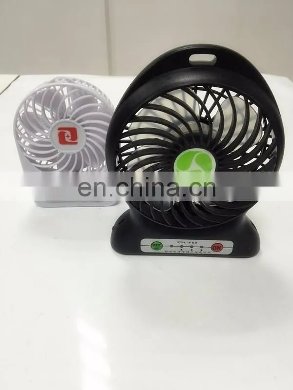 Multi-Functional Portable 18650 Rechargeable USB Mini Desk Fan With Customized Logo