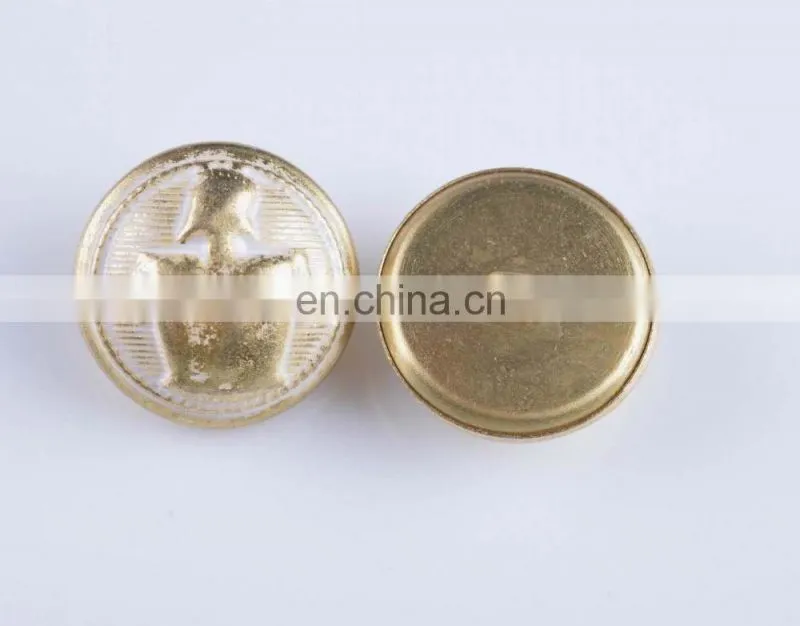 21mm France Gold Painted Military Brass Buttons
