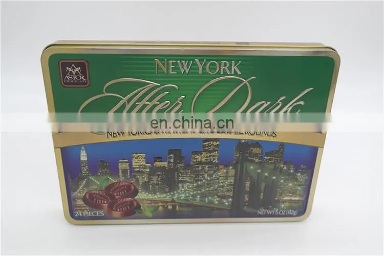 High quality fancy custom chocolate tin packaging box