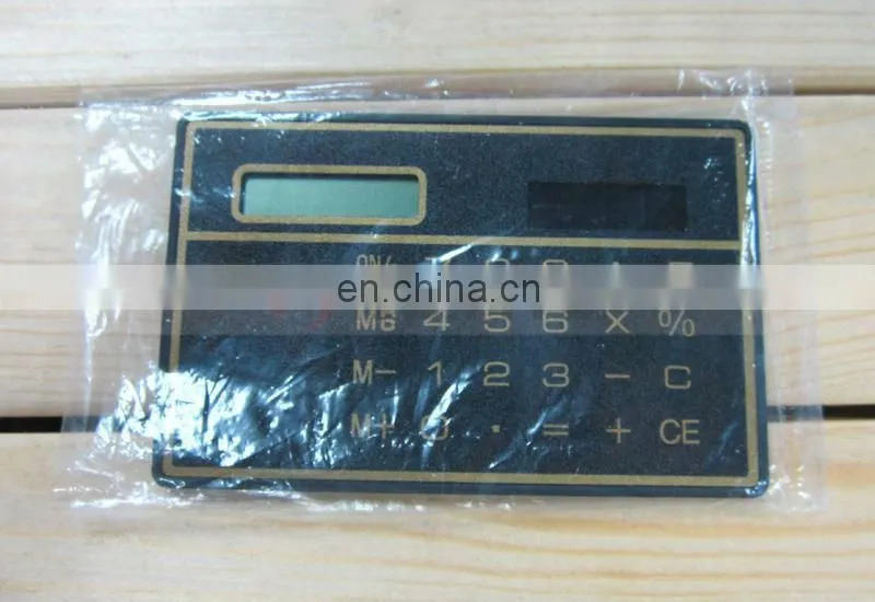 Solar Power Promotion Gift Thin Pocket 3mm Thickness Waterproof Pouch Bag Mini Card Calculator