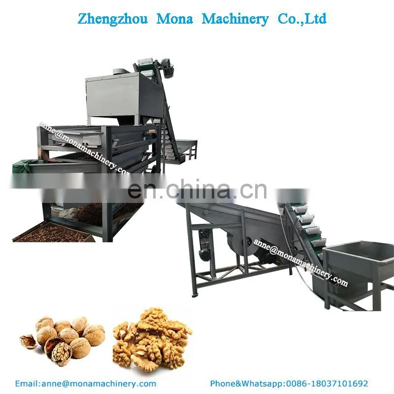 Automatic almond walnut shelling cracking cracker machine in United States