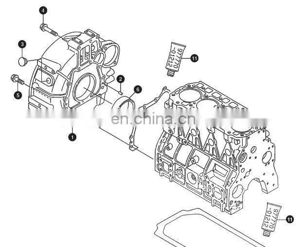 4TNE98 flywheel housing engine parts