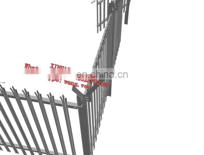 high security Signal base station powder coated W Section triple pointed Metal palisade fence