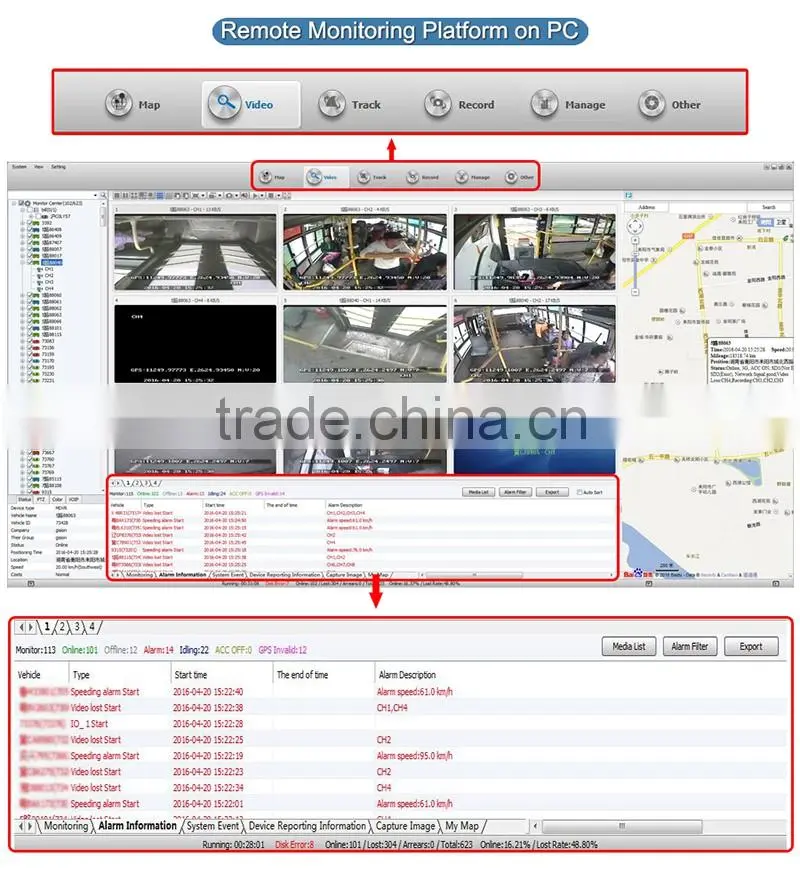 Wholesale HD 720P Vehicle Dvr With 3G wifi Mobile Nvr Net Video Dvr