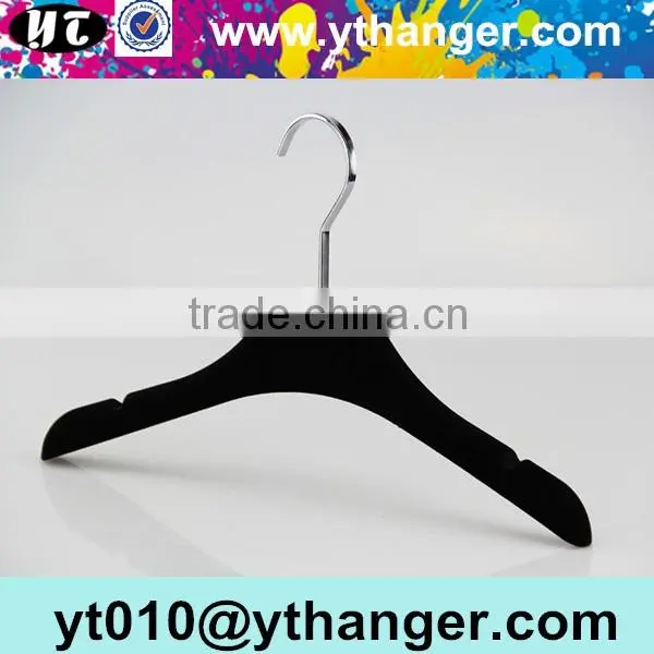 YY0452 custom baby clothes hanger kids velvet hanger for baby shops