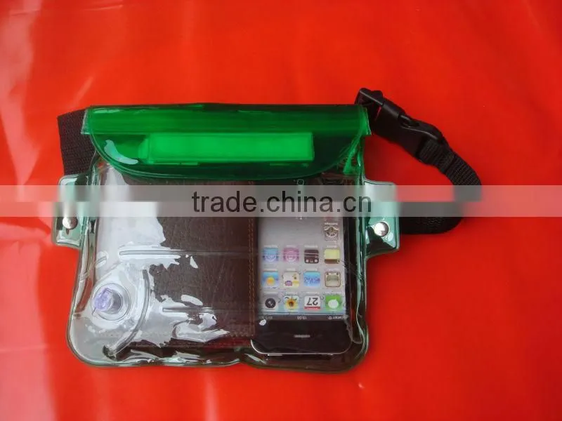 2013 inflatable plastic waterproof waist bag for Aquatic park hotspring swimming pool sports