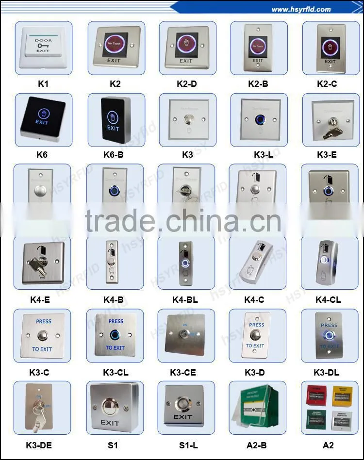 Access control door release buttons easy to use wall switch push button