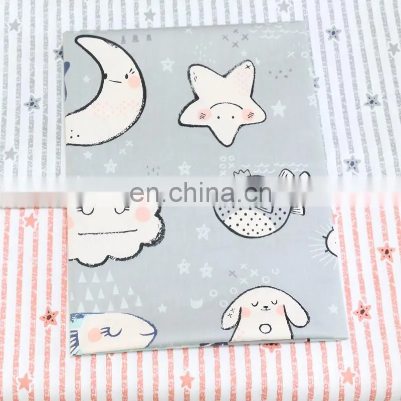 cartoon star rabbit cloth fabric cotton bed sheet fabric quilt cover twill fabricc