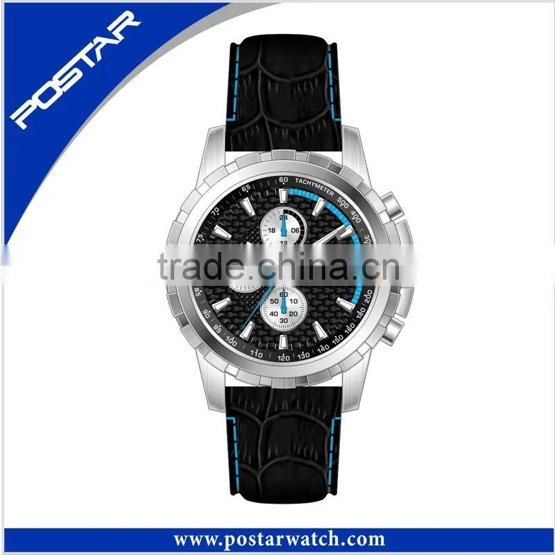 Chronograph Watch Sapphire Crystal New Battery Classic Style Wrist Watch