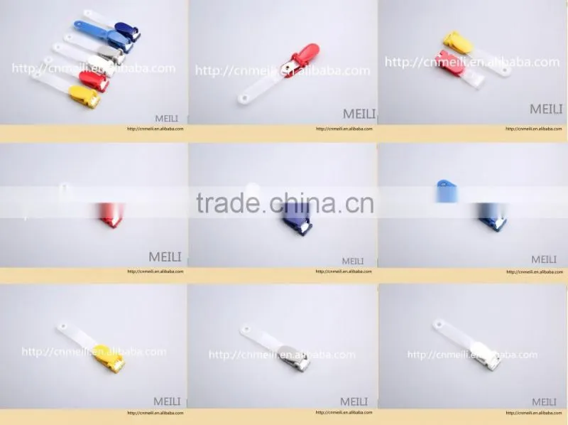 plastic ID card badge holder clip with strap