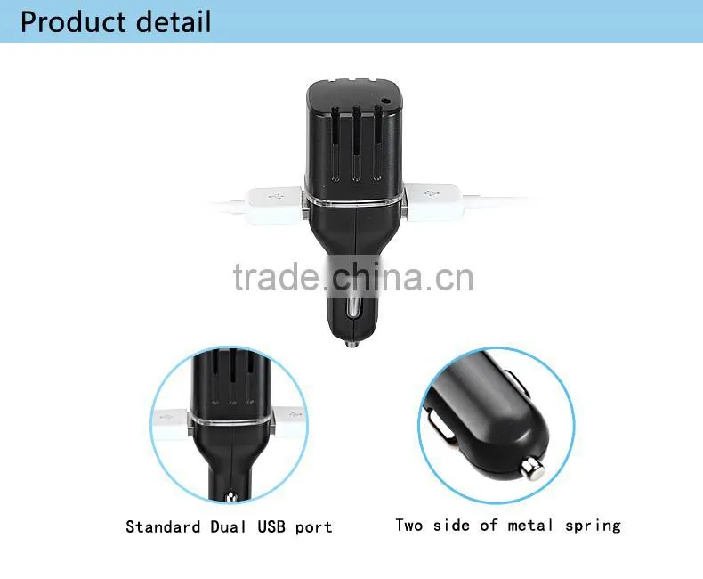 Alibaba oem car air purifier car charger air purifier