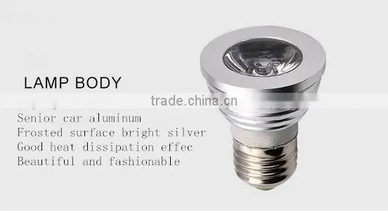 rgb led spot light 3w 16color with remote control