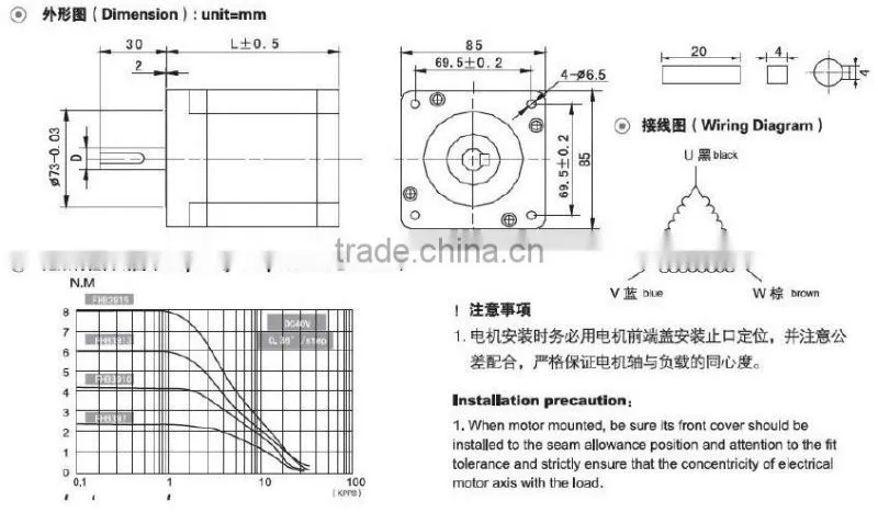 Electric bicycle motor Outboard motor Motor Electric motor Three Phase Stepping Motor 42 Series