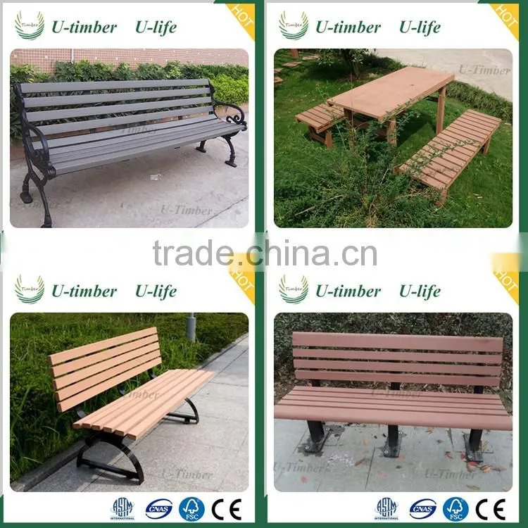 Garden wood plastic composite wpc chair for outdoor