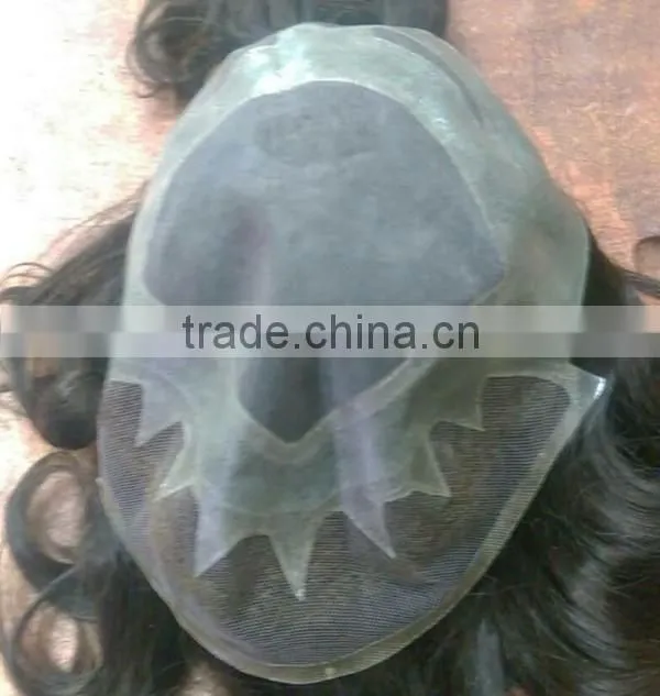 Fine virgin brazilian hair cheap toupee for men