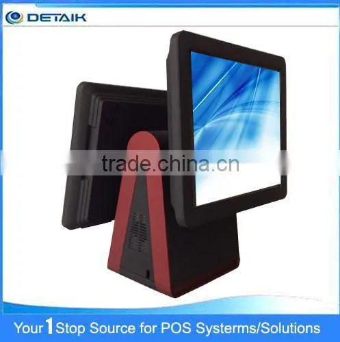 DTK-POS1533 7 Years Gold Supplier 15 Inch All In One POS System Dual Screen