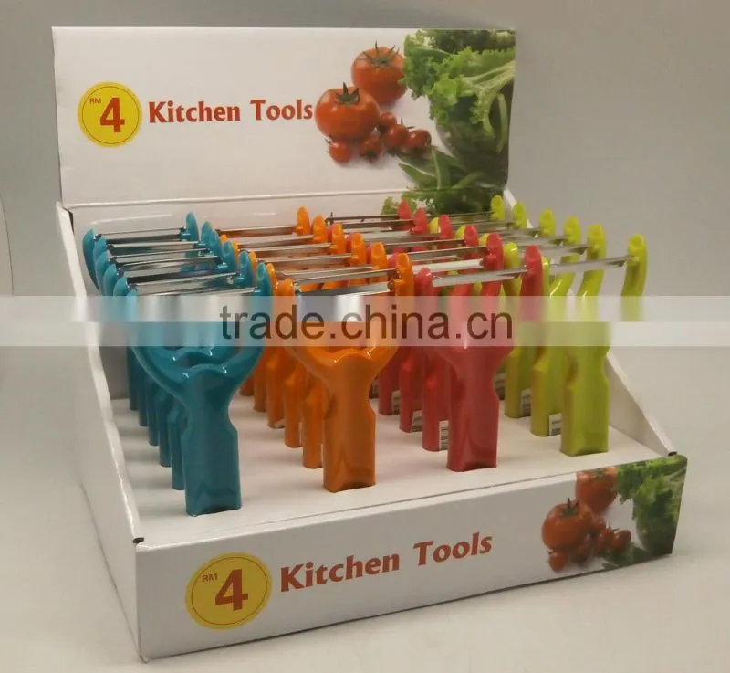 FLAT COLORFUL HANDLE KITCHEN GADGET, KITCHEN ACCESSORIES WITH DISPLAY BOX